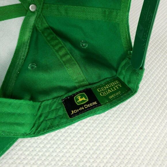 K-Products John Deere Embroidered Snapback Cap Dad Hat Green Cotton - Picture 4 of 7